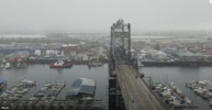 Thumbnail ⛄ Stock Footage Snowing Port Of Tacoma 1 hour - relaxing, ge
